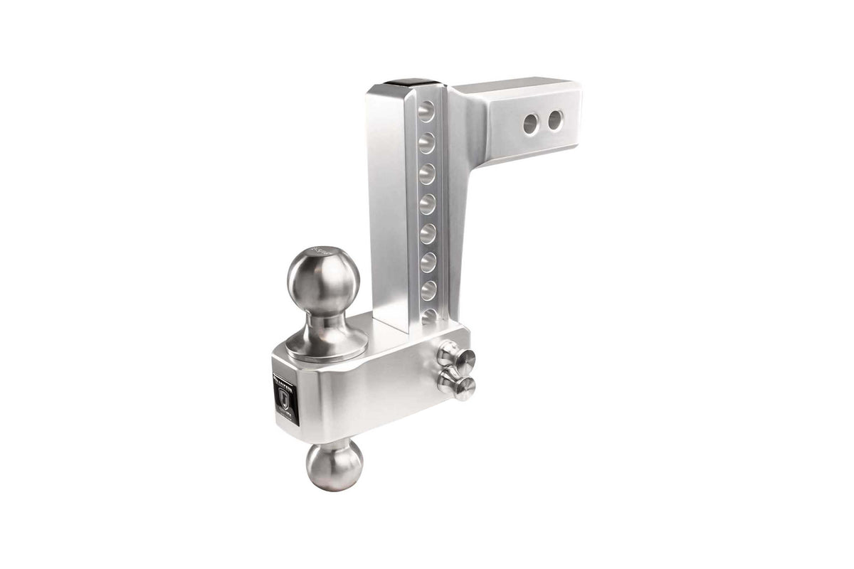 BulletProof Hitches 2.5" Aluminum Medium Duty Hitch 6" Drop/Rise w/ Stainless Steel Dual Ball
