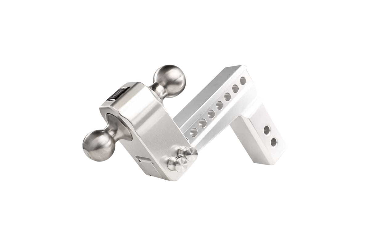 BulletProof Hitches 2.5" Aluminum Medium Duty Hitch 6" Drop/Rise w/ Stainless Steel Dual Ball