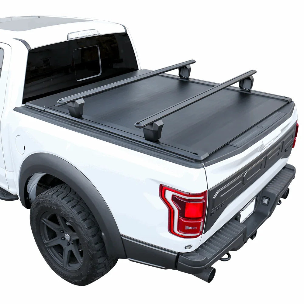 SYNETICUSA [2-in-1 Bundle] Jeep Gladiator Retractable PRO Tonneau Cover w/ Rack System