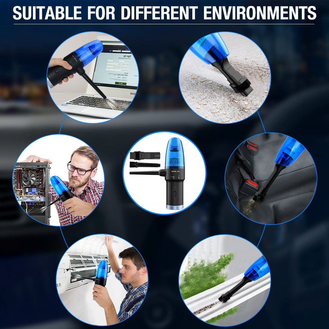 OPOLAR 2-in-1 Vacuum | High Power Cordless Air Duster