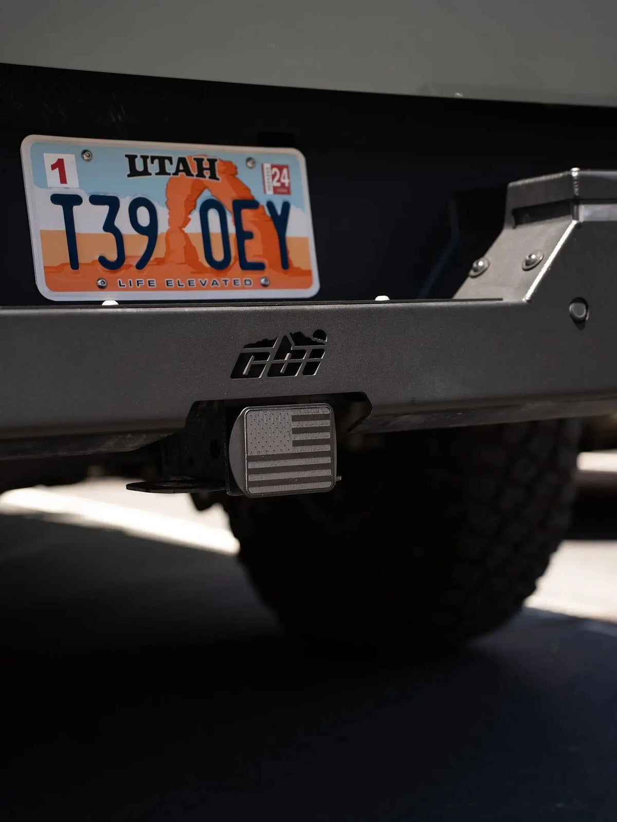 Tacoma Lifestyle American Flag Hitch Cover