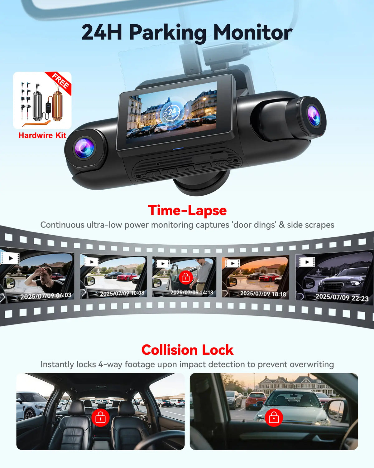 REDTIGER VisionPano 40 4-Channel 2.5K Dash Cam with Sony STARVIS 2
