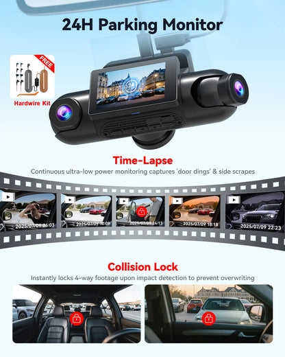 REDTIGER VisionPano 40 4-Channel 2.5K Dash Cam with Sony STARVIS 2