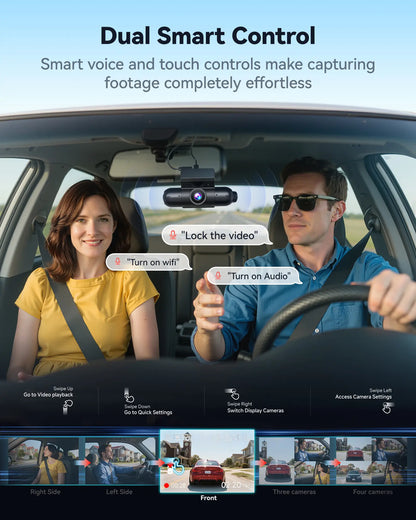 REDTIGER VisionPano 40 4-Channel 2.5K Dash Cam with Sony STARVIS 2