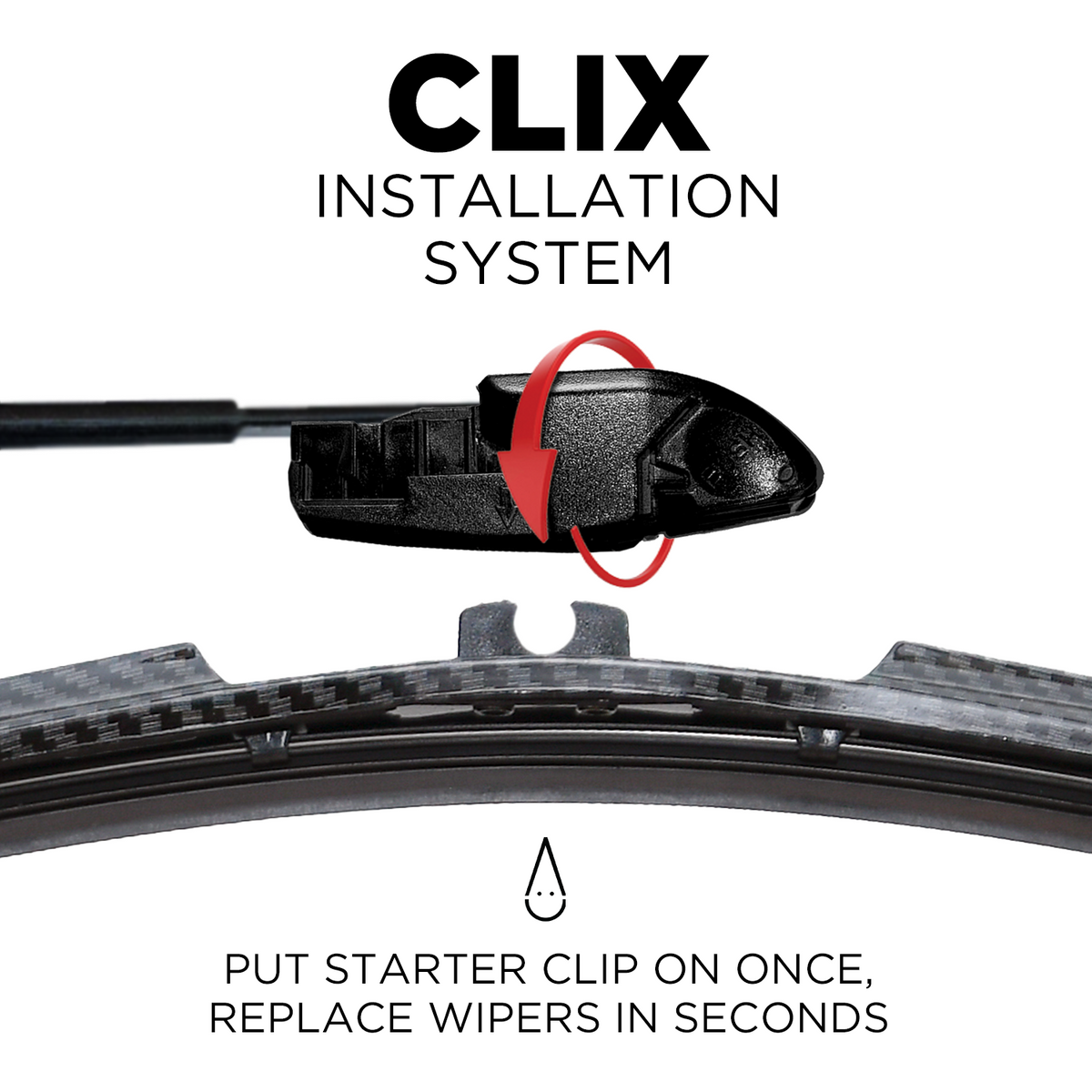 Clix Wipers ClixWipers 28in and 28in Windshield Wiper Blade Set
