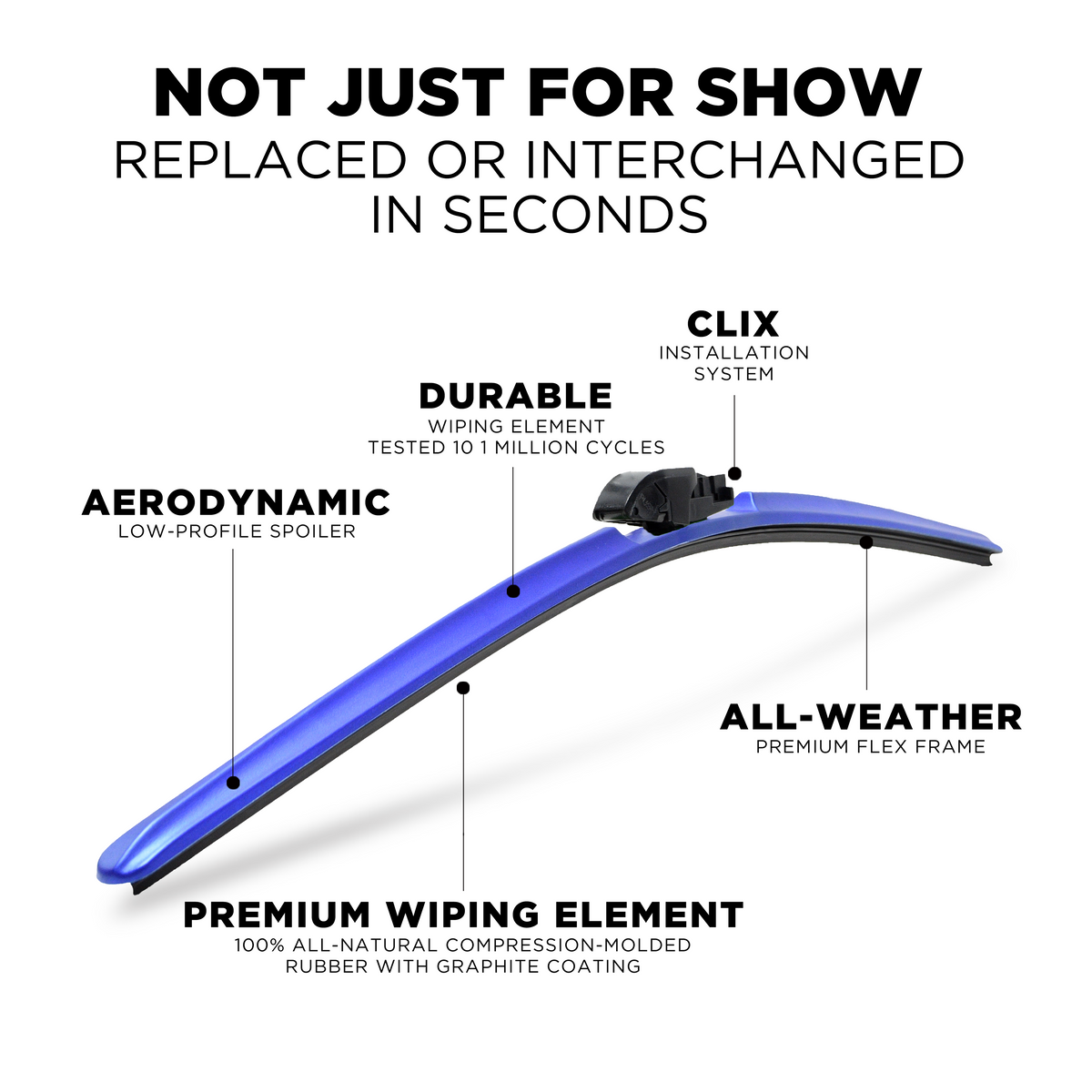 Clix Wipers ClixWipers 28in and 28in Windshield Wiper Blade Set