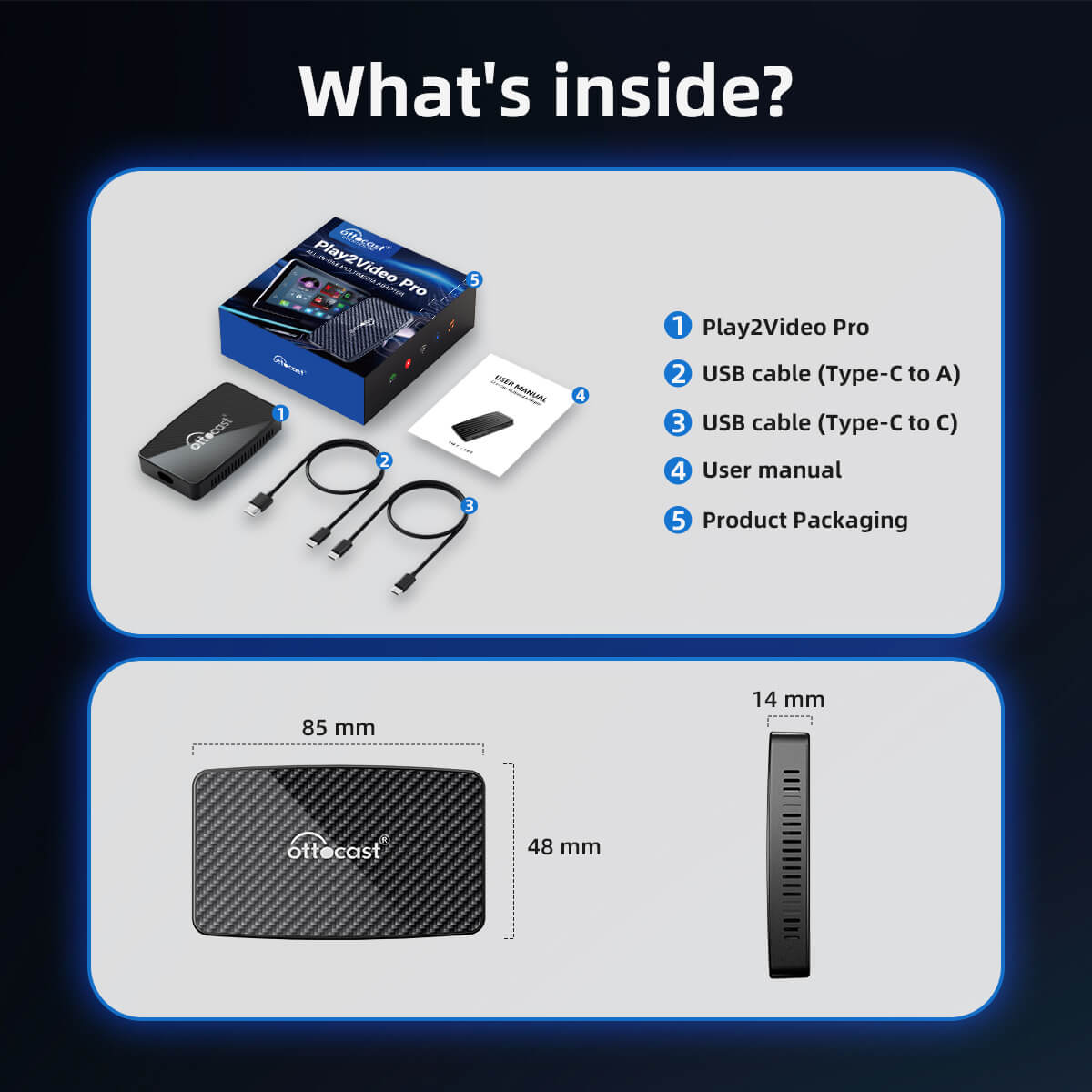 Ottocast PLAY2VIDEO PRO AI ADAPTER