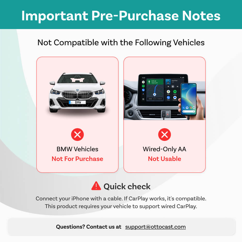 Ottocast Play2Video Ultra Wireless CarPlay/Android Auto All-in-1 Adapter
