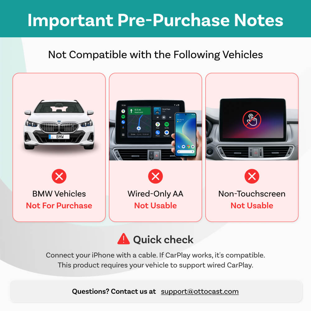 Ottocast Cabin Care Wireless CarPlay Adapter