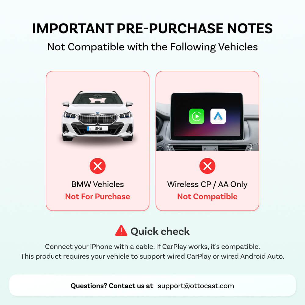 Ottocast U2Air Edge Wireless CarPlay/Android Auto Adapter