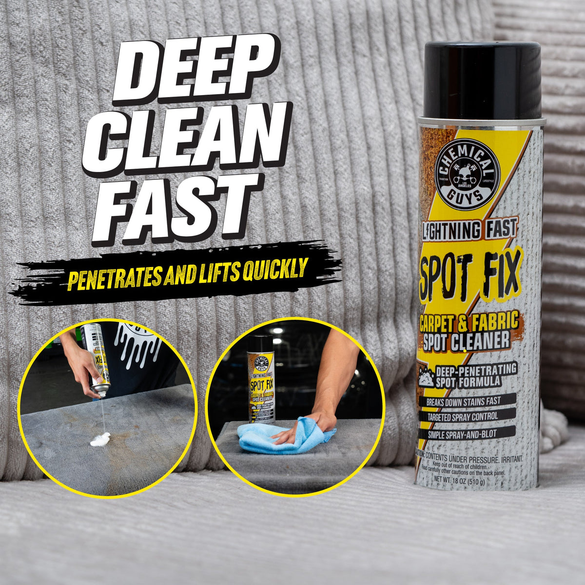 Chemical Guys Lightning Fast Spot Fix Carpet & Fabric Spot Cleaner
