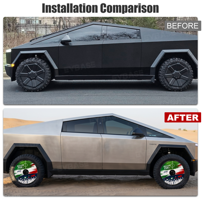 EVBASE Cybertruck Aero Wheel Covers 18/20 Inch Wheels Hubcaps for Tesla