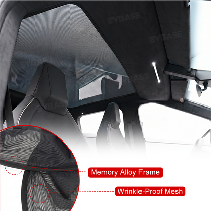EVBASE Cybertruck Glass Roof Sunshade OEM-Style Roof Shade Heat Insulation UV Protection Skylight Shade