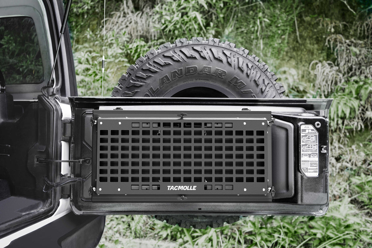 TACMOLLE Tailgate Storage Box with Concealed Table for Jeep Wrangler JK JL 2007–2025