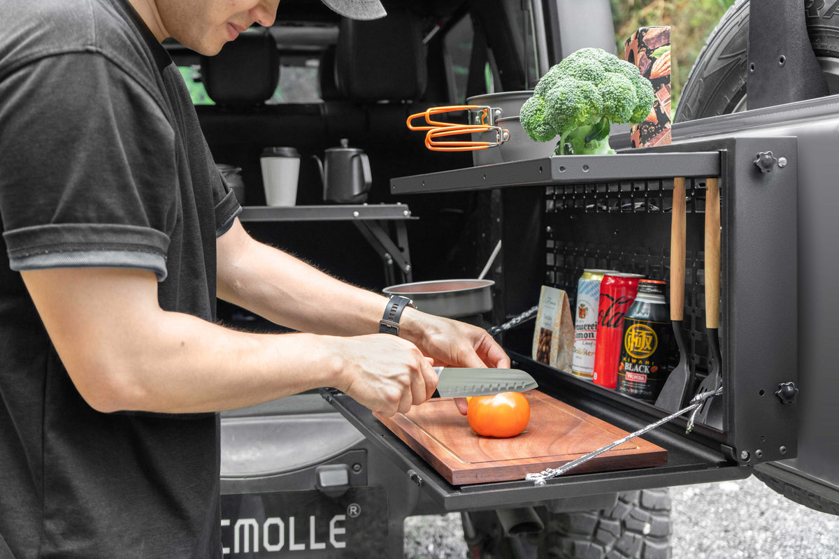 TACMOLLE Tailgate Storage Box with Concealed Table for Jeep Wrangler JK JL 2007–2025