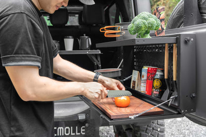 TACMOLLE Tailgate Storage Box with Concealed Table for Jeep Wrangler JK JL 2007–2025