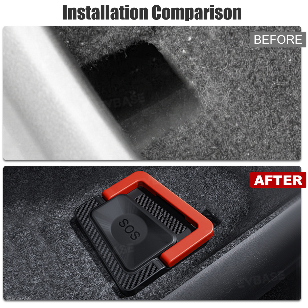 EVBASE-Premium EV&Tesla Accessories Model 3 Highland Rear Door Emergency Release Pull Handle Safety Escape Tool Opener