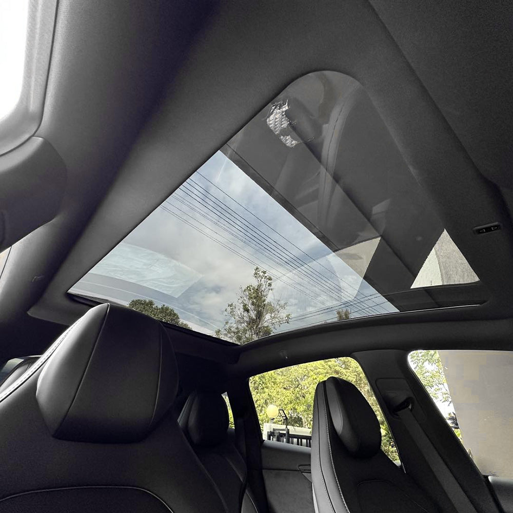 Yeslak Electric Retractable Sunshade Glass Roof with Voice Control for Tesla Model Y Juniper