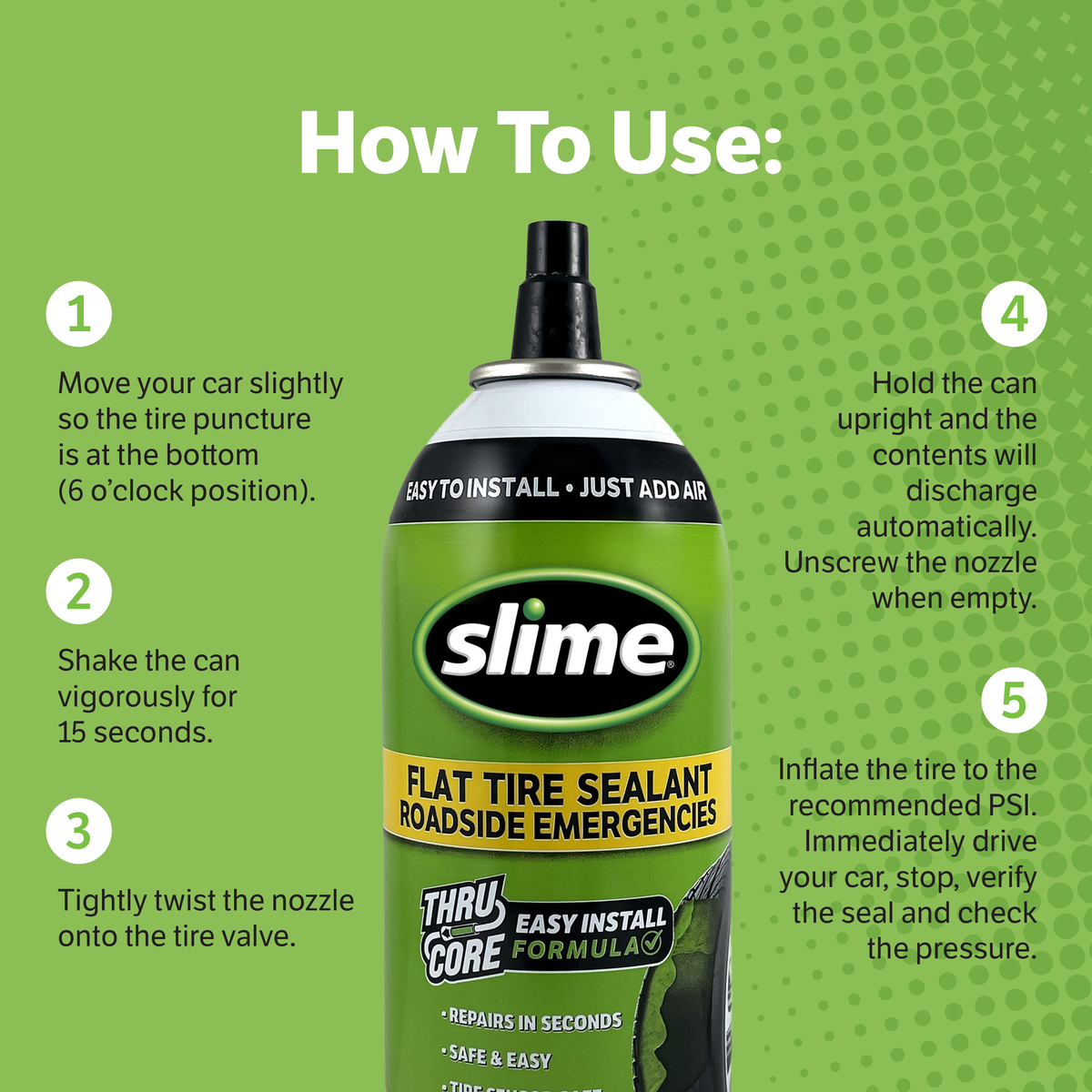 Slime Emergency Tire Sealant - 14 oz