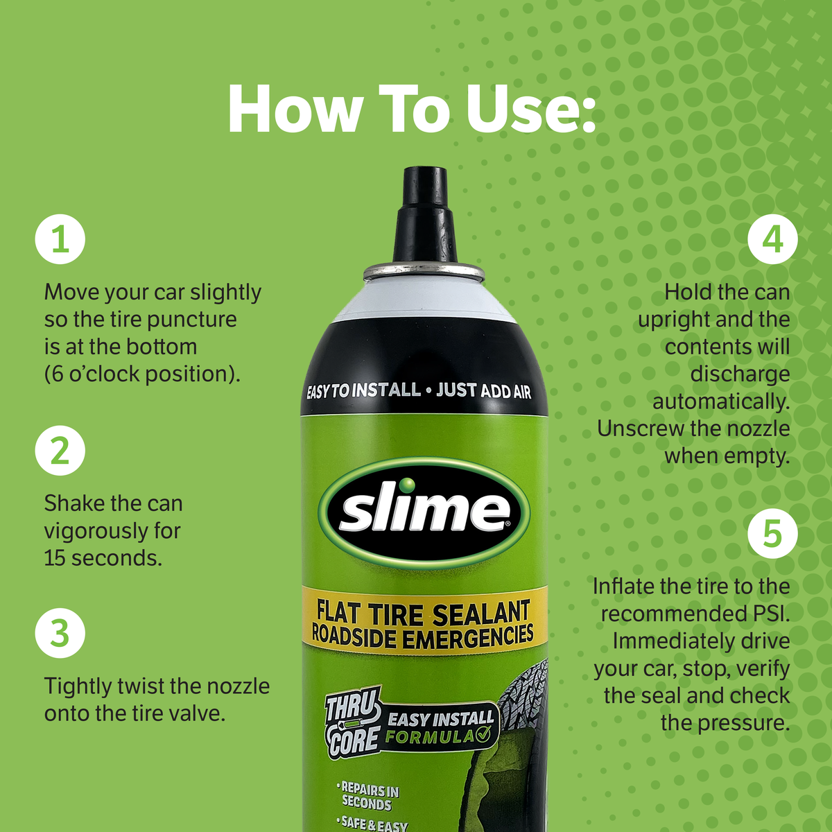 Slime Emergency Tire Sealant - 18 oz