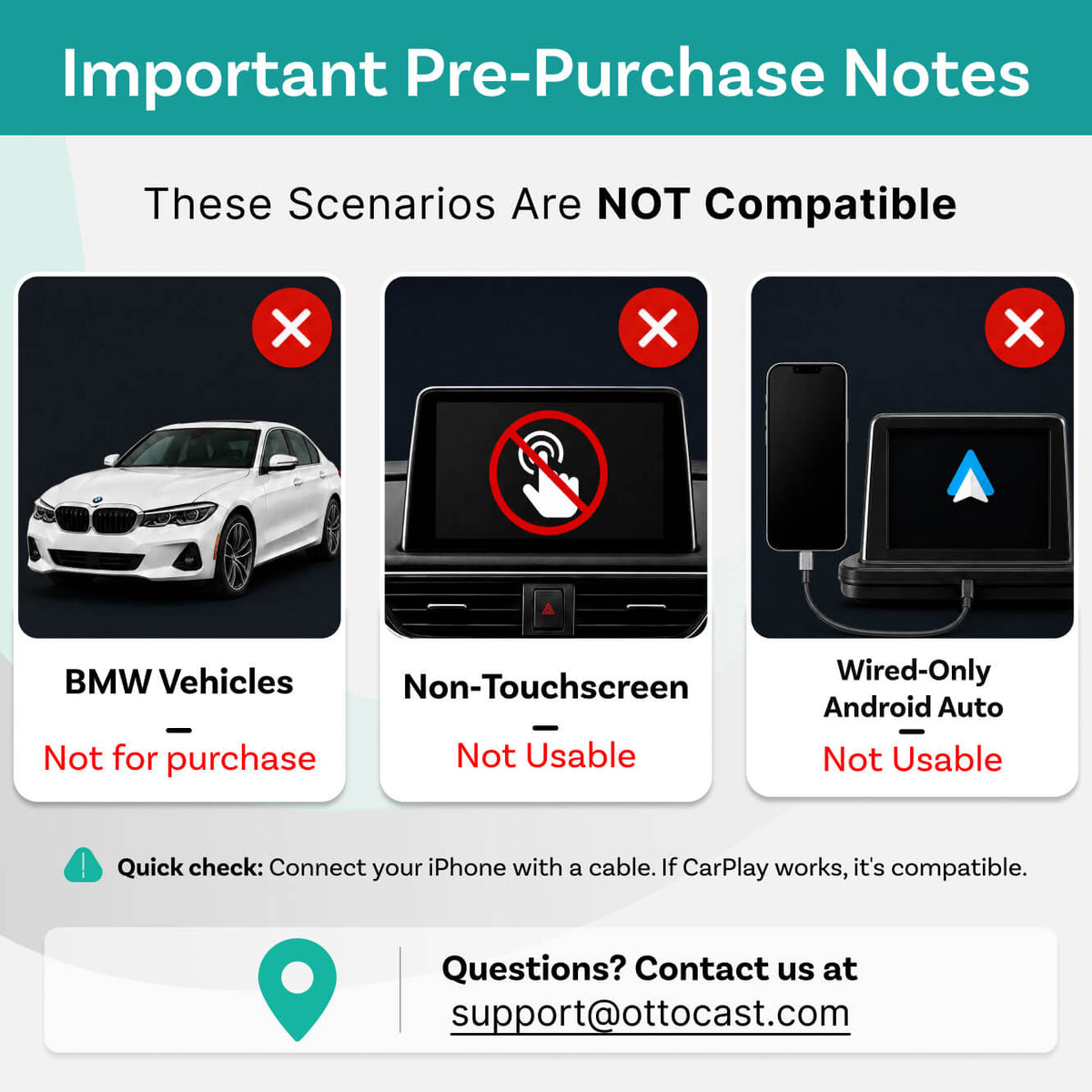 Ottocast (Use code to save 20% OFF: L20) Cabin Care Wireless CarPlay Adapter