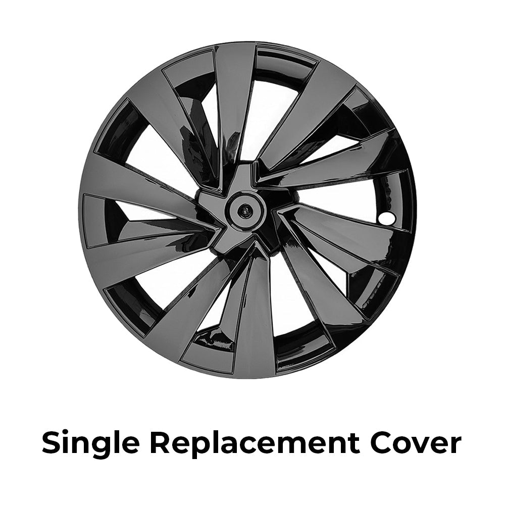Yeslak Tesla Model Y Juniper 19" Crossflow Wheel Covers | Helix Style ABS Polymer Curb Rash Protectors (2025+)