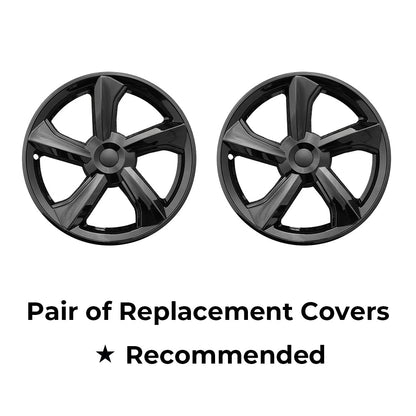 Yeslak 2025+ Tesla Model Y Juniper 19’’ Crossflow Wheel Cover Replacement | OEM-Style Black Rim Protectors