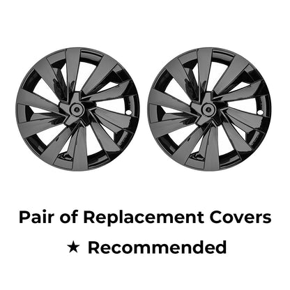 Yeslak Tesla Model Y Juniper 19" Crossflow Wheel Covers | Helix Style ABS Polymer Curb Rash Protectors (2025+)
