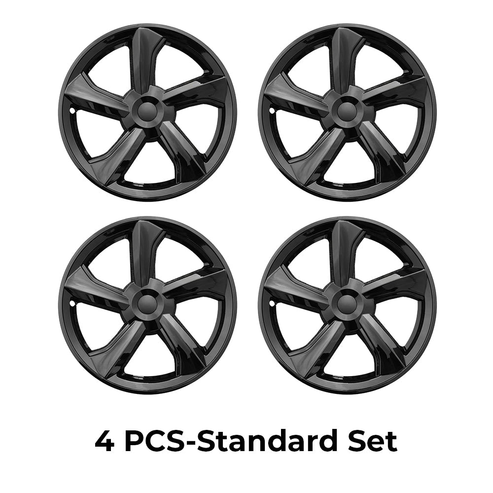 Yeslak 2025+ Tesla Model Y Juniper 19’’ Crossflow Wheel Cover Replacement | OEM-Style Black Rim Protectors