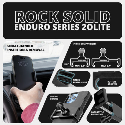 Tackform LINK™ Vent Mount Bracket With 20LITE Phone Holder | 2" Arm | 2016-2023 Toyota Tacoma and 2014-2021 Toyota Tundra