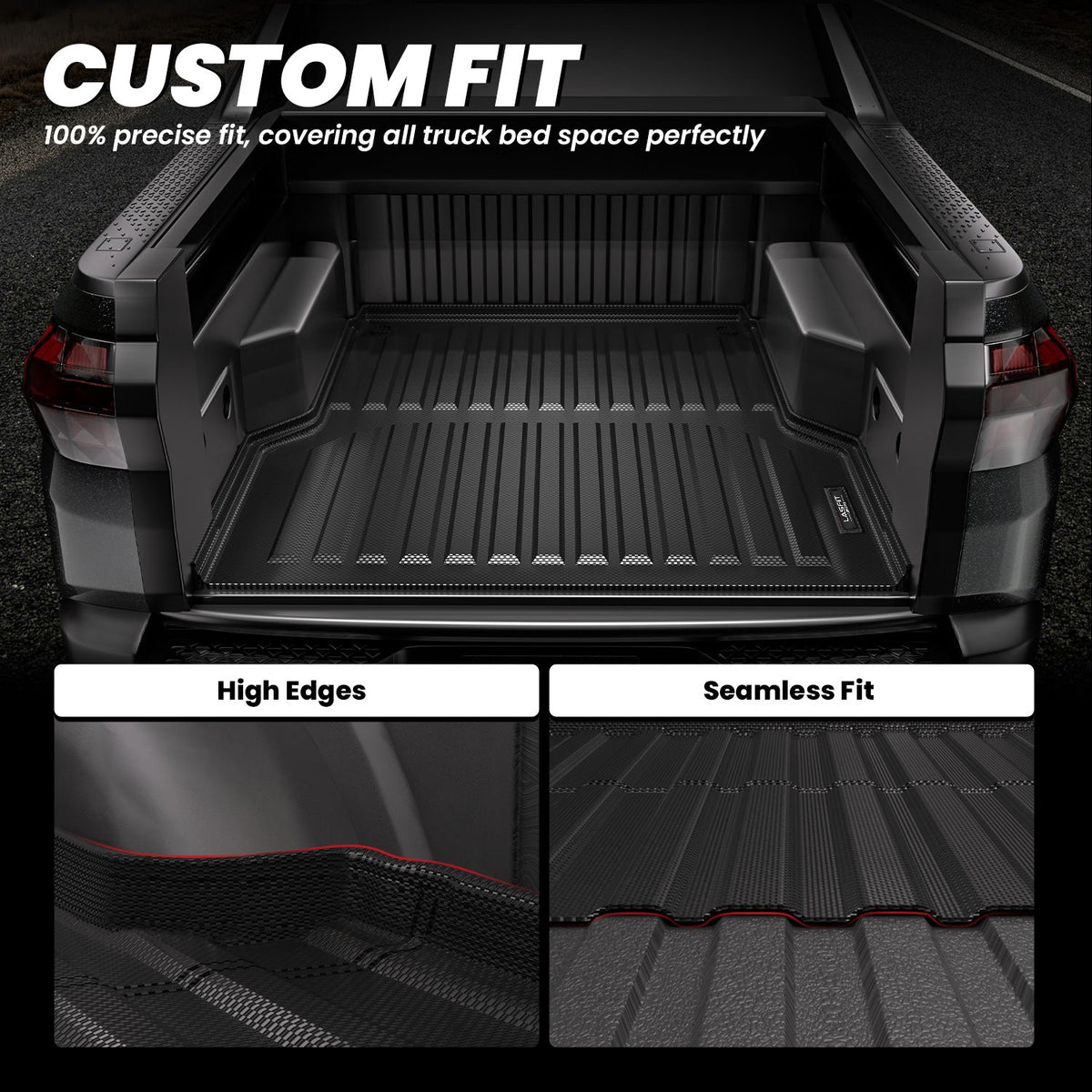 LASFIT Fit for 2022-2026 Hyundai Santa Cruz 4.3FT(52.1" ) Heavy Duty Custom Bed Mat