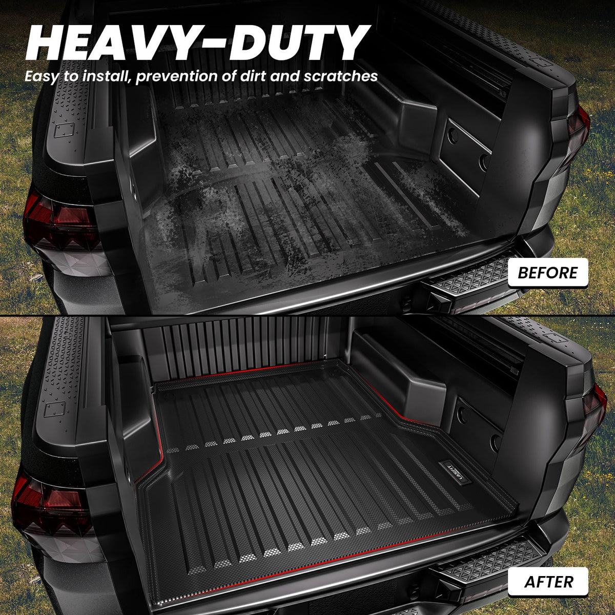 LASFIT Fit for 2022-2026 Hyundai Santa Cruz 4.3FT(52.1" ) Heavy Duty Custom Bed Mat