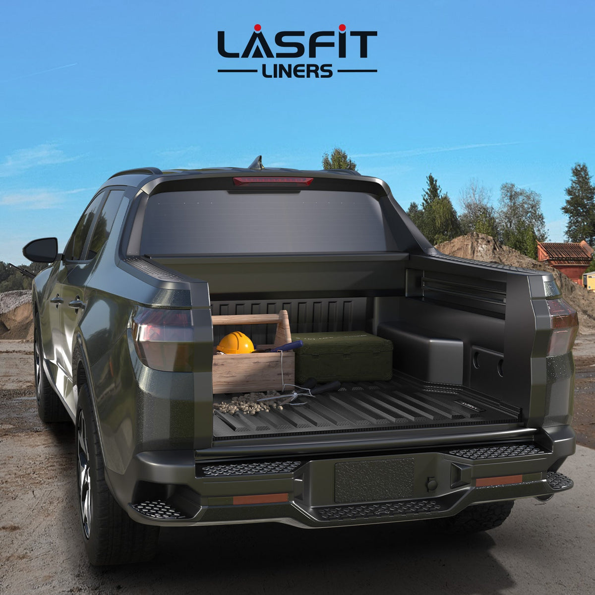 LASFIT Fit for 2022-2026 Hyundai Santa Cruz 4.3FT(52.1" ) Heavy Duty Custom Bed Mat