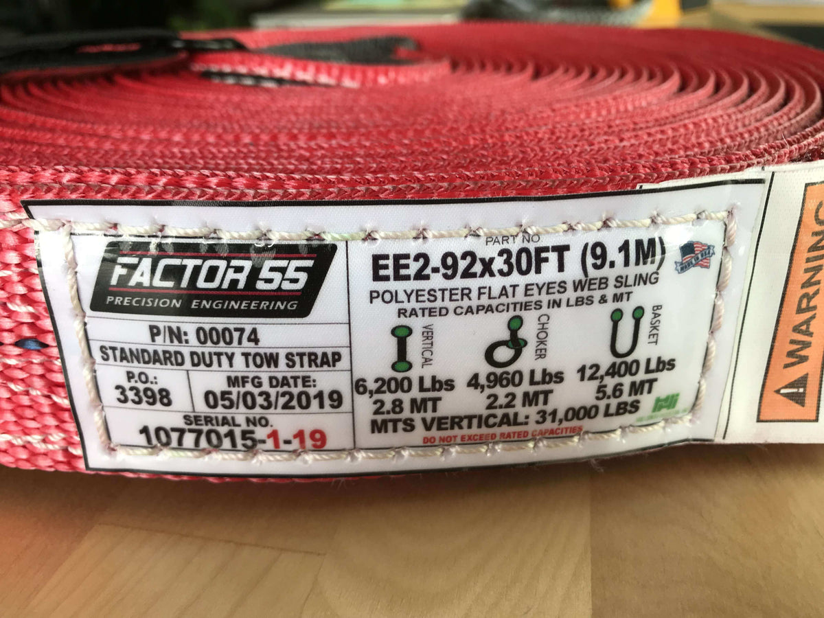 Factor 55 Standard Duty Tow Straps