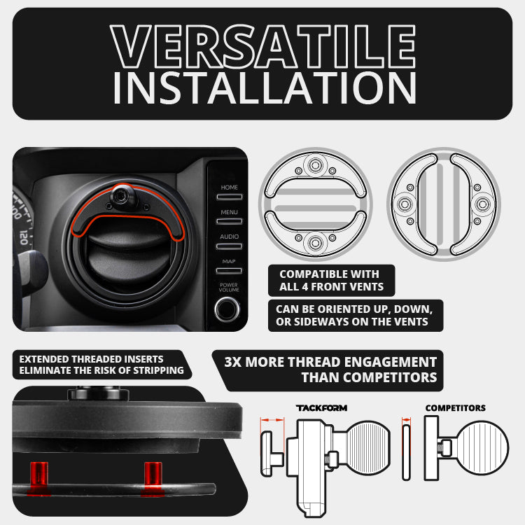 Tackform LINK™ Vent Mount Bracket With MagSafe Phone Holder For Tacoma (2016-2023)