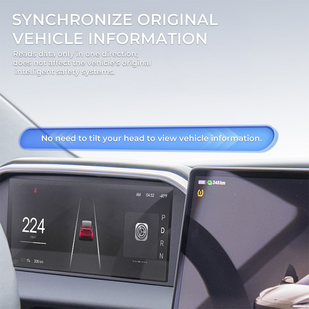Yeslak Tesla Accessories Integrated 8.9" Dashboard Display Instrument Cluster with CarPlay for Tesla Model 3 Highland & Model