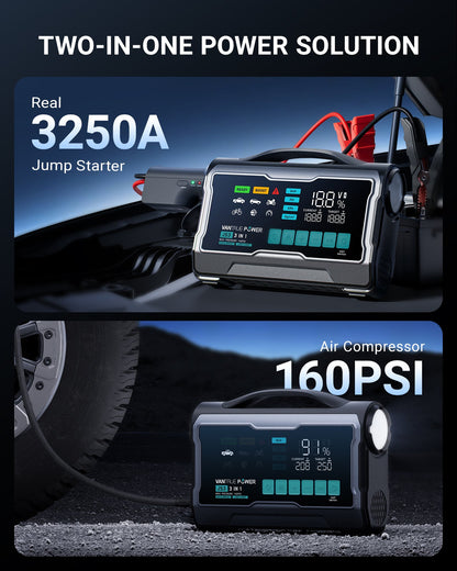 Vantrue JS3 All-in-One Jump Starter & Air Compressor