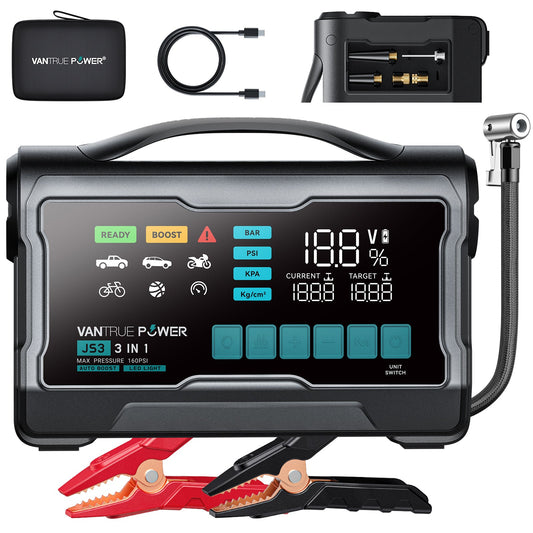 Vantrue JS3 All-in-One Jump Starter & Air Compressor