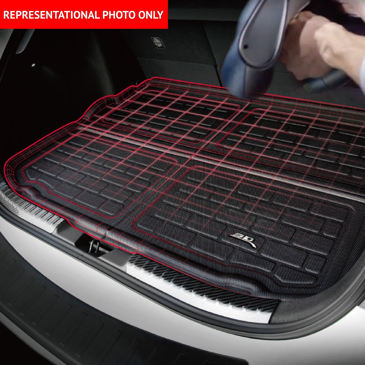 3dmats-usa FORD EXPLORER BLACK CARGO LINER (STOWABLE) 2002-2005