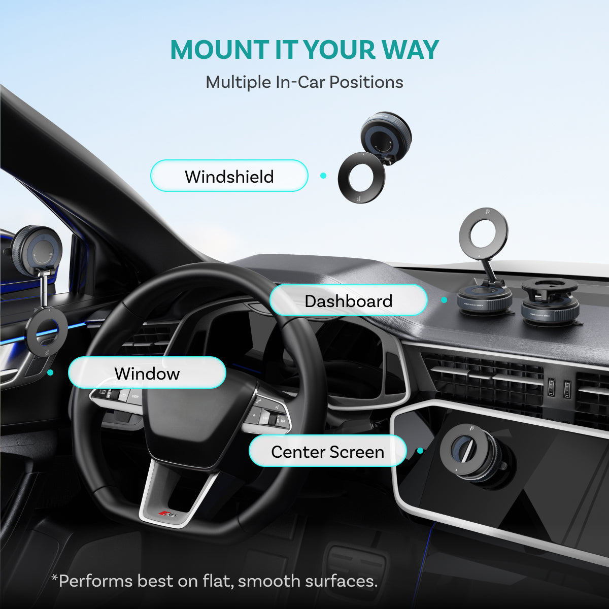 Ottocast MCM20 MagLock Pro Magnetic Car Mount