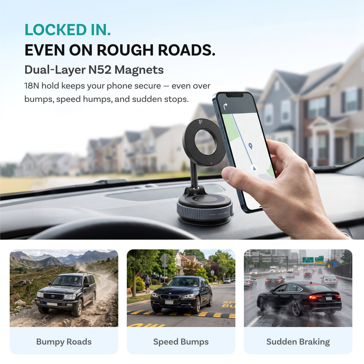 Ottocast MCM20 MagLock Pro Magnetic Car Mount