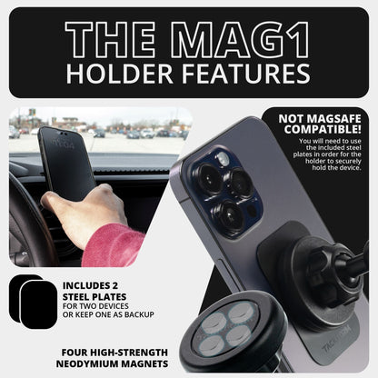 Tackform LINK™ Vent Mount Bracket With Magnetic Phone Holder | 2" Arm | 2016-2023 Toyota Tacoma and 2014-2021 Toyota Tundra