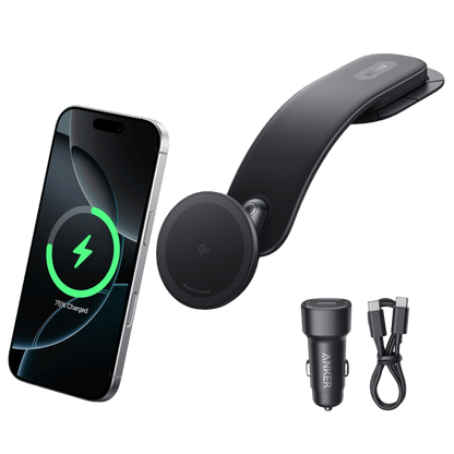 Anker Nano Qi2 15W Wireless Car Charger with Detachable Pad
