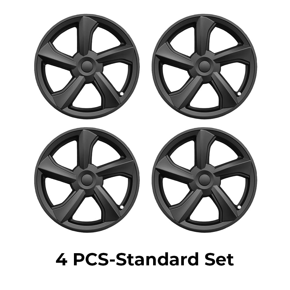 Yeslak 2025+ Tesla Model Y Juniper 19’’ Crossflow Wheel Cover Replacement | OEM-Style Black Rim Protectors
