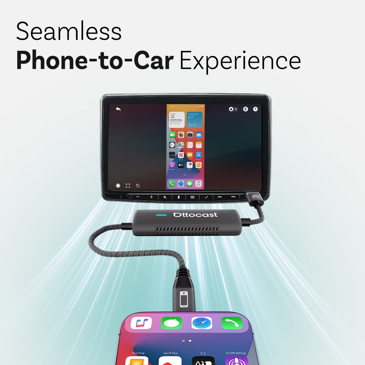 Ottocast Mirror Touch Wireless CarPlay Adapter