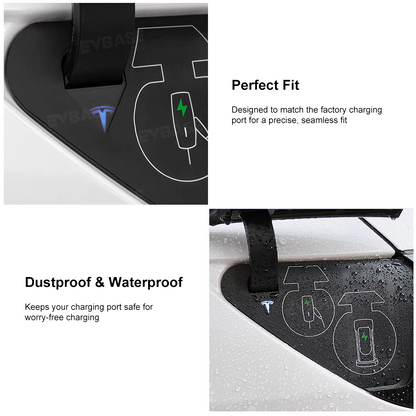 EVBASE Model Y/3 Liquid Silicone Charging Port Waterproof Cover for Tesla All-Weather Outdoor Charging Protection