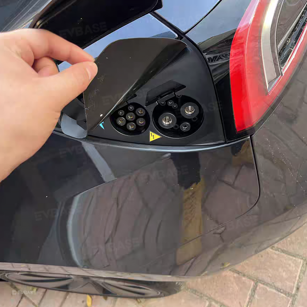 EVBASE Model Y/3 Liquid Silicone Charging Port Waterproof Cover for Tesla All-Weather Outdoor Charging Protection