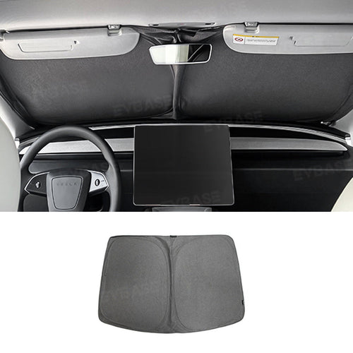 EVBASE Model Y Juniper Front and Rear Windshield Shade Side Window Sunshade Foldable Sun Visor
