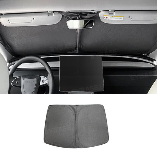 EVBASE Model Y Juniper Front and Rear Windshield Shade Side Window Sunshade Foldable Sun Visor