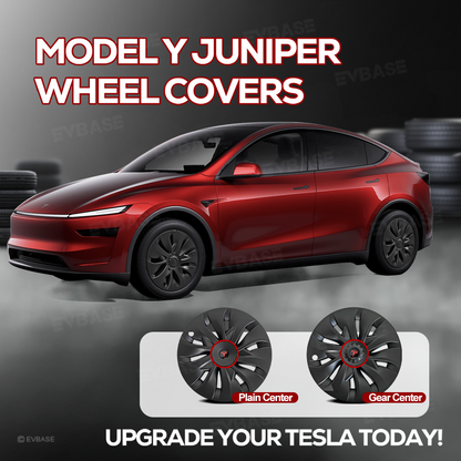 EVBASE Model Y Juniper Aero-Style Wheel Covers for Tesla 19" Wheels Matte Hubcaps